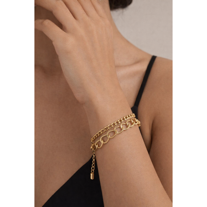 PULSEIRA EM ELOS BANHADA EM OURO 18K